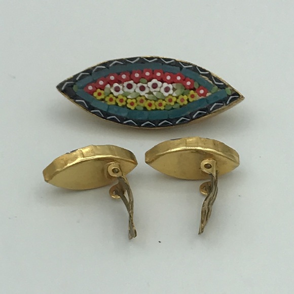 Italian inlay brooch with microscopic mosaic chips - Picture 2 of 7